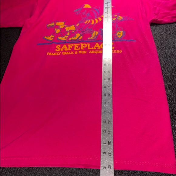 VTG 80s Jerzees by Russell single stitch Safeplace Family Walk & Run tee sz M - Picture 10 of 10